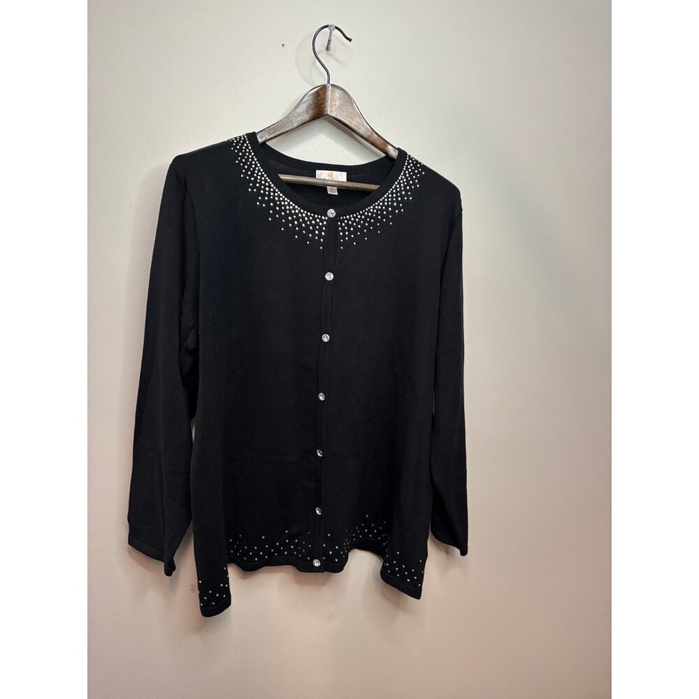 Quacker Factory Button Front Cardigan & Matching … - image 7